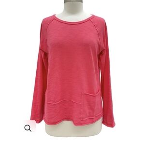 Escape By Habitat Cherry Red Long Sleeve Top SZ.S NWT